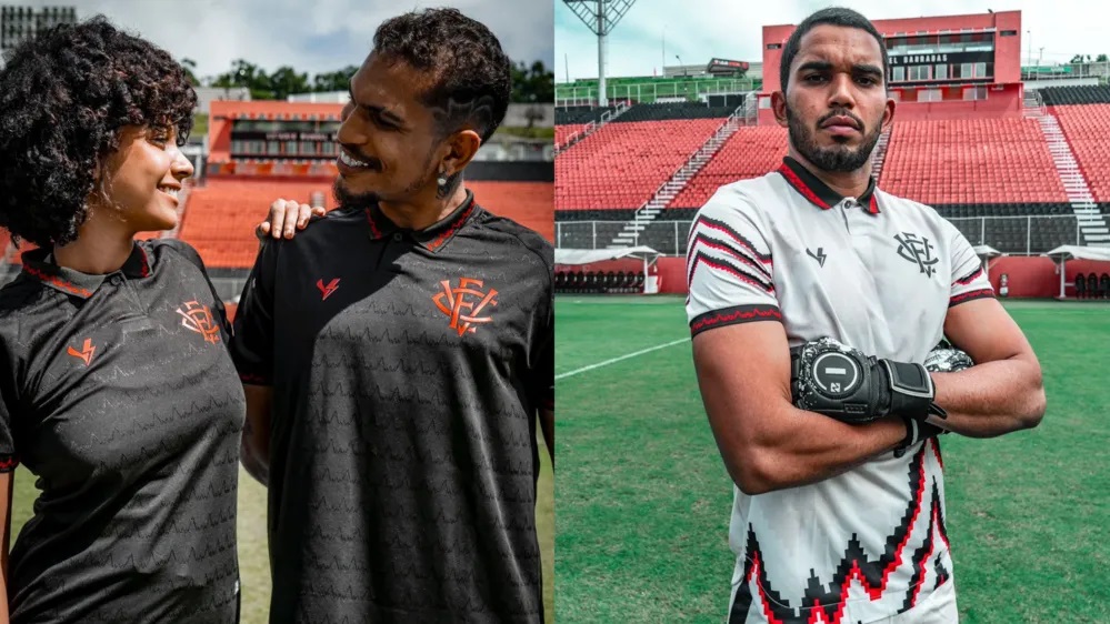 Camisa preta, dos jogadores de linha; e a bege, dos goleiros - Foto: Divulgação | EC Vitória