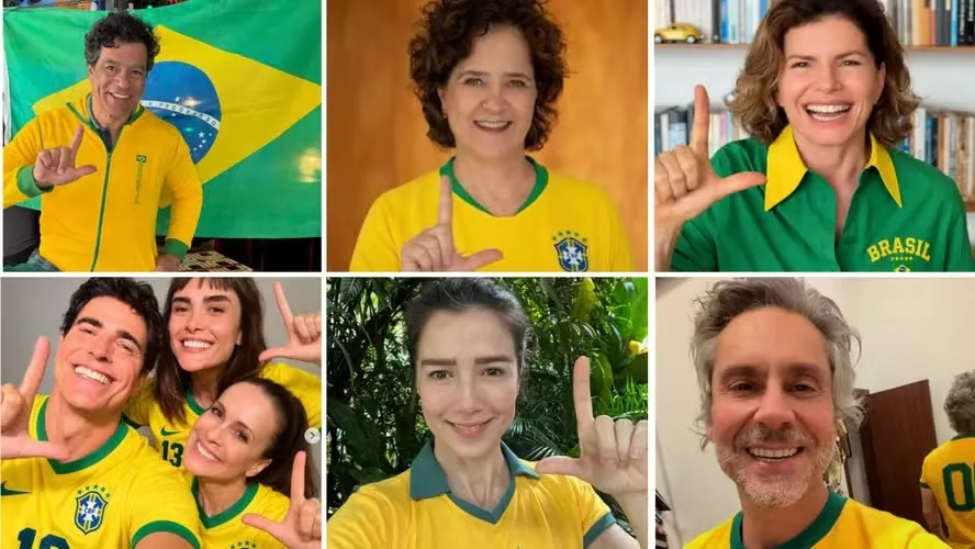 Famosos participaram de ação nas redes junto a eleitores de Lula. Foto: Reprodução