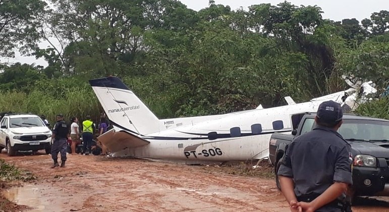 Avião que caiu em Barcelos, no Amazonas. Foto: Divulgação