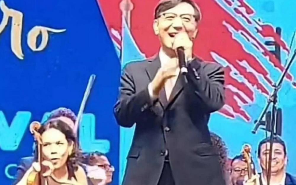 Lim Ki-mo durante o K-Festival, em Brasília Reprodução/Redes Sociais