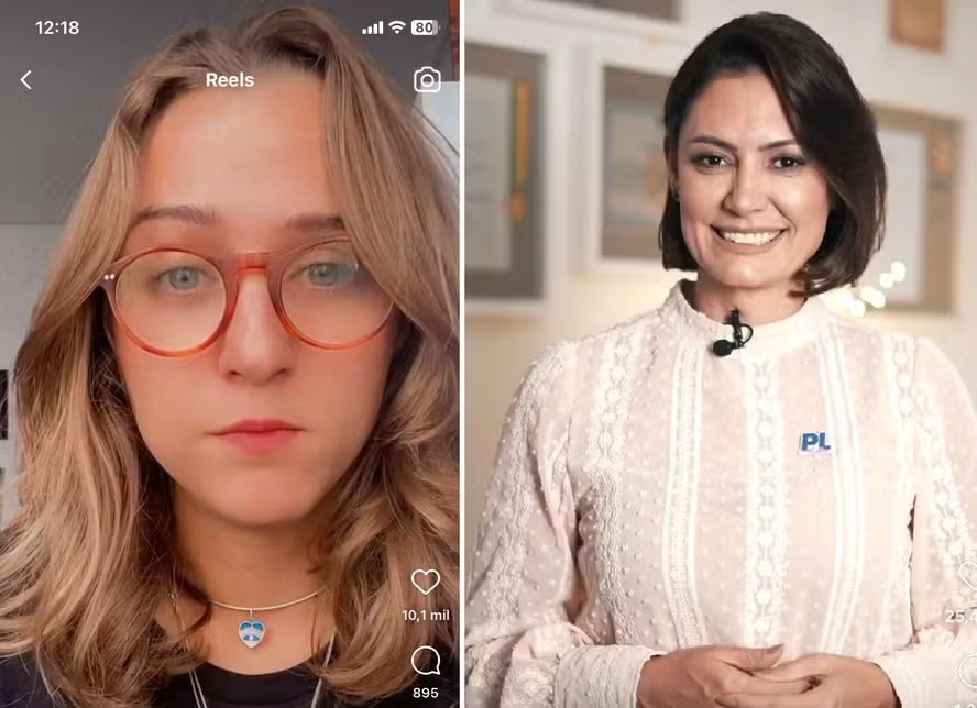 A influenciadora Karina Santos denuncia estar sofrendo ataques de bolsonaristas após post de Michelle Bolsonaro — Foto: Reprodução/Instagram
