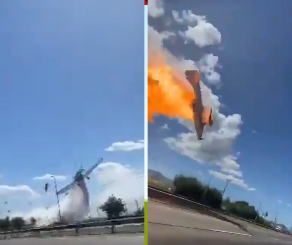 O piloto da aeronave foi resgatado das chamas, mas não resistiu à gravidade dos ferimentos e morreu no local do acidente. Foto: Reprodução