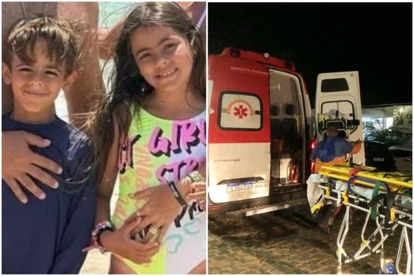 Duas crianças morrem após carro ser levado Crédito: Leandro Alves/Bahia 10