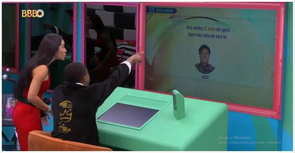 Isabelle e Davi. BBB 24 Crédito: Globo