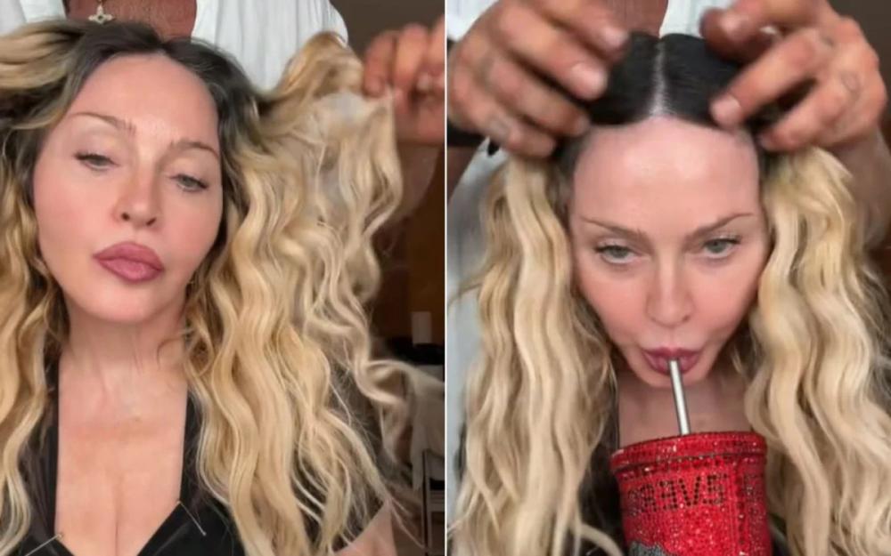 Madonna surge ouvindo Luiz Gonzaga. Reprodução/Instagram