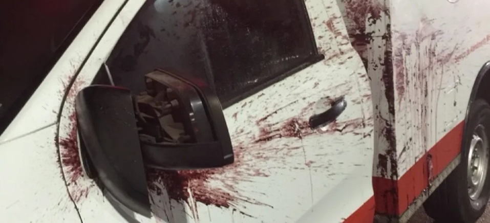 Ambulância que atropelou Luciana Cardoso. Foto: Reprodução/Redes sociais