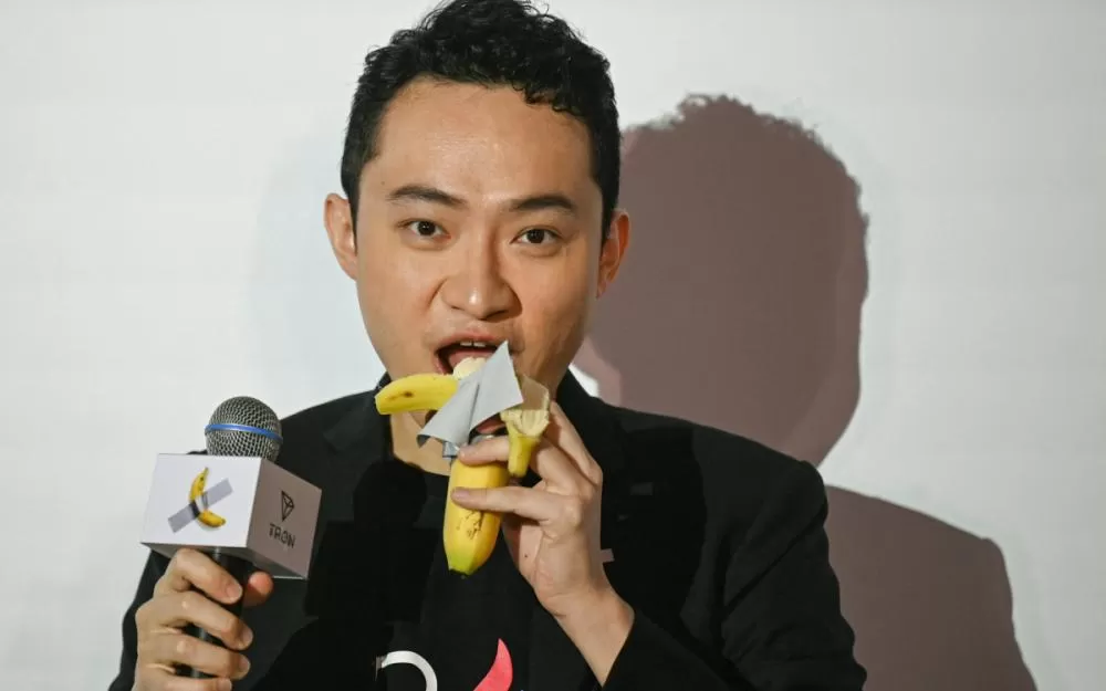 Justin Sun, fundador da plataforma de criptomoedas Tron. Foto: AFP
