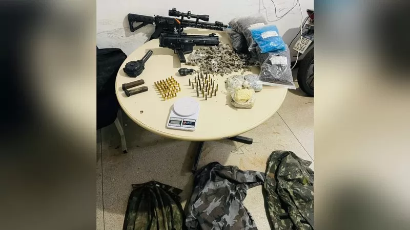 Material foi apreendido por policiais da 10ª Companhia Independente de Polícia Militar (CIPM). Foto: Divulgação/Polícia Militar