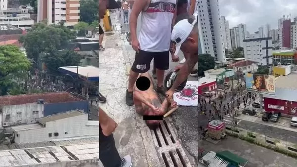 Homem é estuprado em briga de organizadas. Foto: Reprodução I X