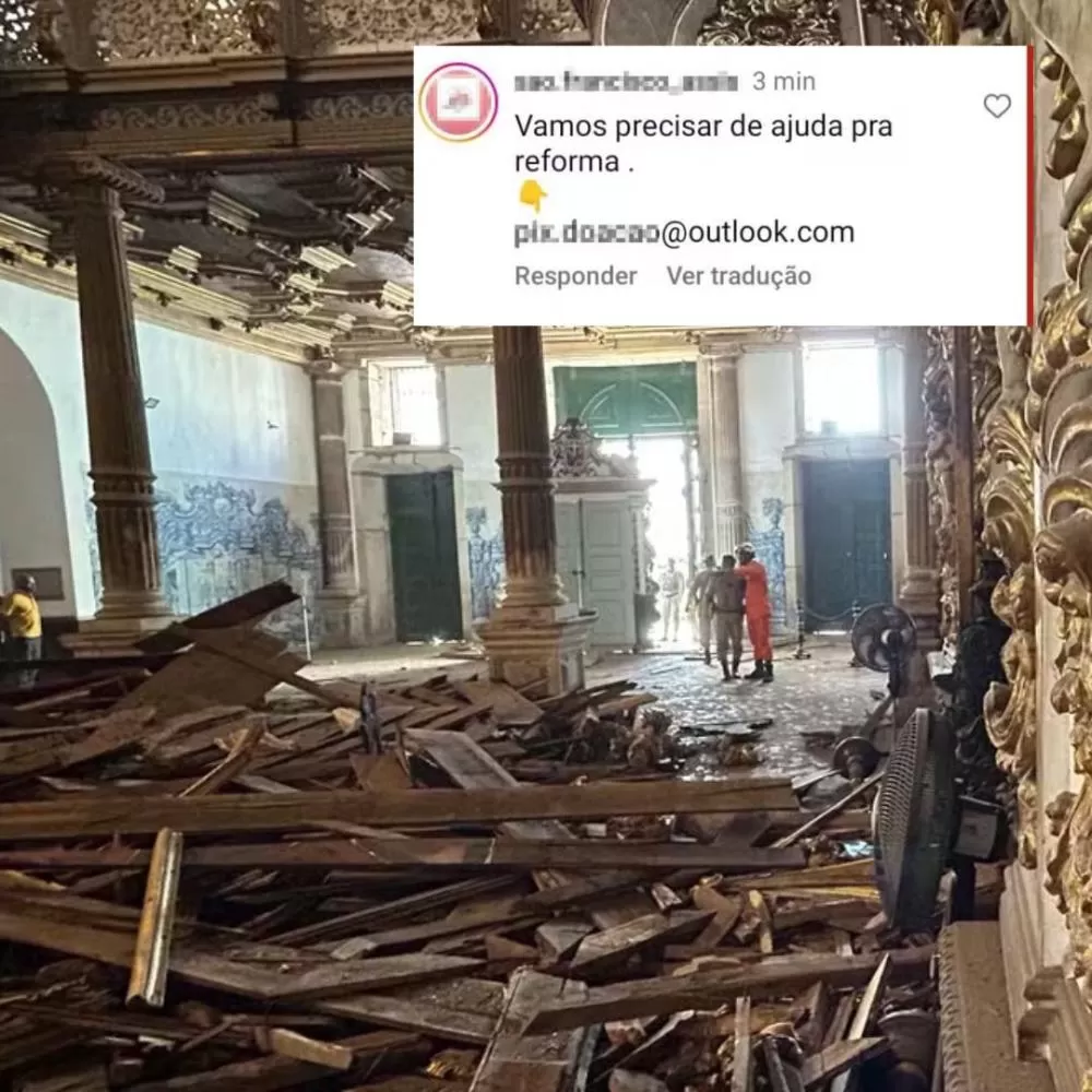 Frei denuncia golpe com pedido de ajuda para Igreja de São Francisco em Salvador. Foto montagem: RC News