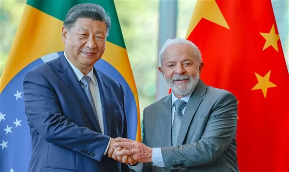 Presidente da China, Xi Jinping e o presidente do Brasil, Luiz Inácio Lula da Silva. Foto: Ricardo Stuckert