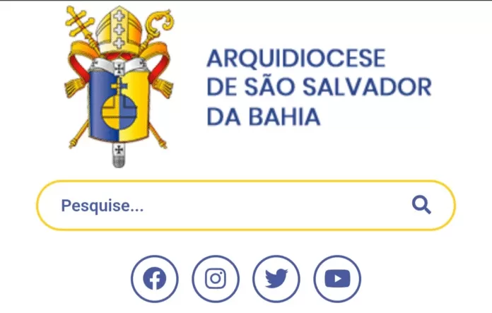 Arquidiocese de Salvador alerta fiéis sobre site falso que usa indevidamente símbolos da Igreja. Foto: Reprodução