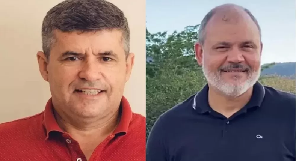 Prefeitos de Ibipitanga, Humberto Raimundo Rodrigues de Oliveira (PT) (esq); e de Boquira, Alan Machado (PSB) (dir), alvos da operação. Foto: Reprodução