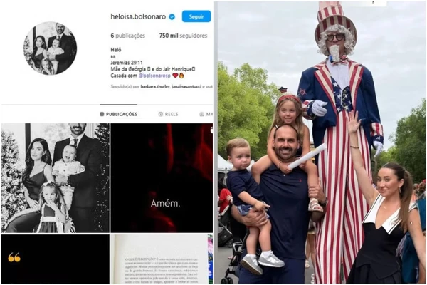 Heloisa Bolsonaro com a família. Foto: Reprodução