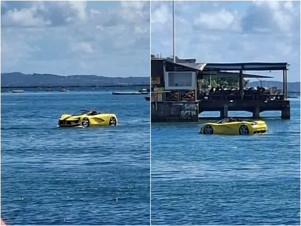 “Carro Aquático” surpreende na Ribeira e vira febre nas redes sociais. Foto: Reprodução/internet