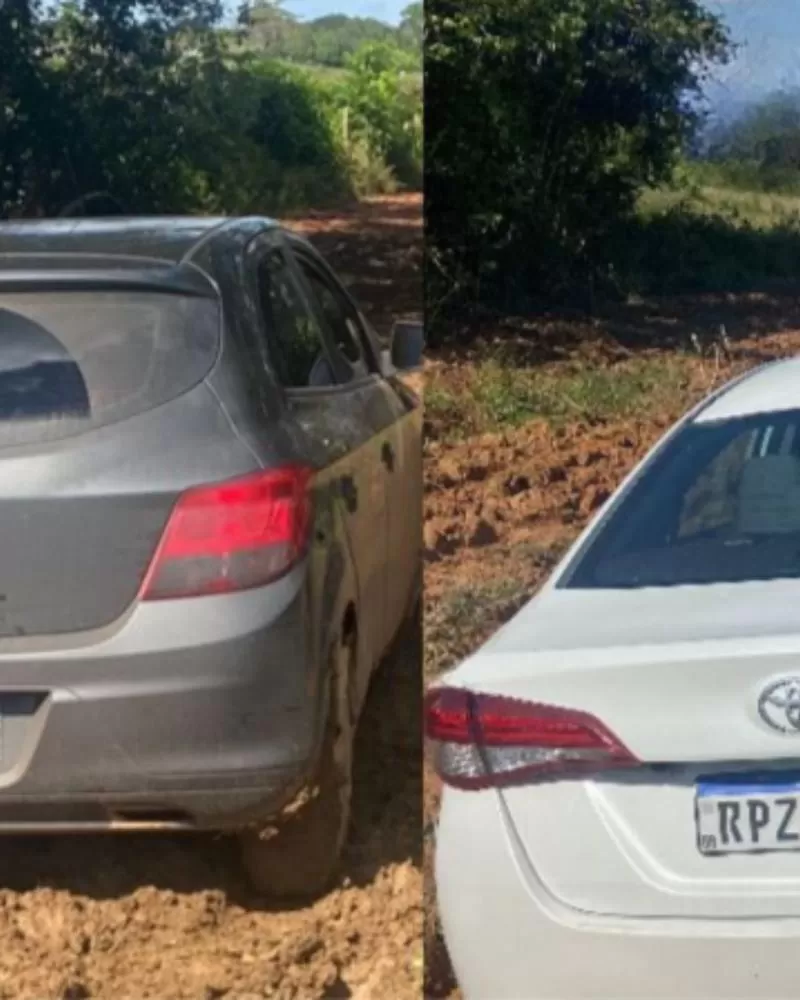 Polícia recupera dois carros roubados em São Sebastião do Passé. Reprodução/Redes Sociais