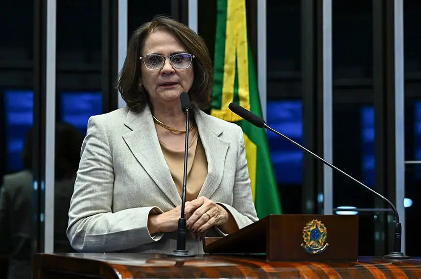 Senadora Damares Alves anuncia diagnóstico de câncer durante pronunciamento no Senado. Foto: Reprodução/Internet