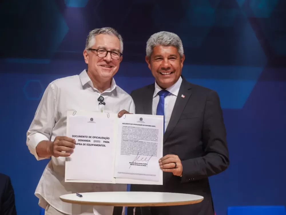 O ministro da saúde Alexandre Padilha e o governador da Bahia, Jerônimo Rodrgues. Foto: Adriel Francisco/GOVBA