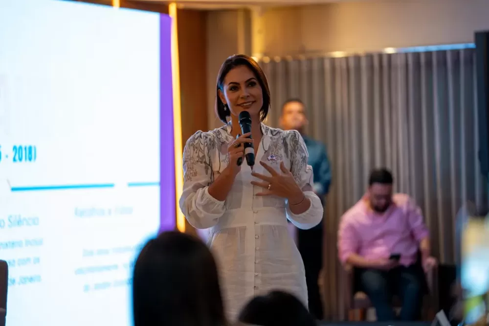 Primeira-dama Michelle Bolsonaro (PL). Foto: PL / Divulgação