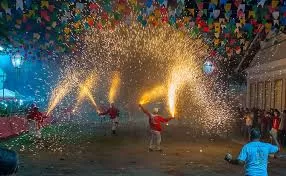 A tradicional Guerra de Espadas de Senhor do Bonfim. Foto: Reprodução Internet