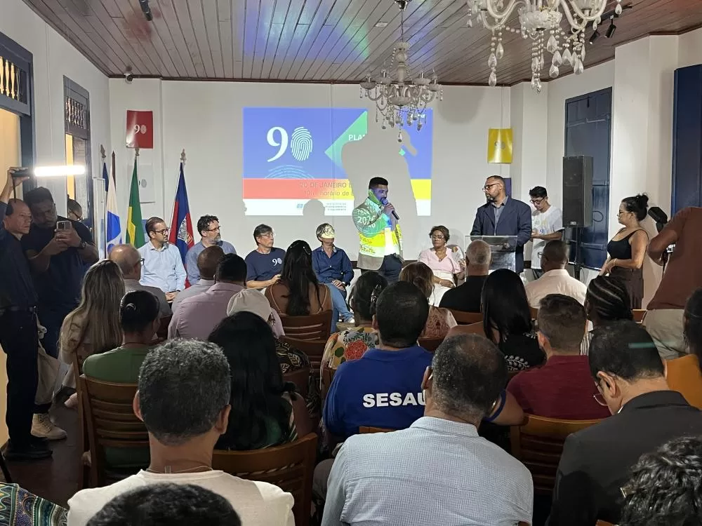 Evento reuniu autoridades locais, sociedade e ibgeanos na Agência do IBGE em São Francisco do Conde (BA). Foto: Silvana Amaral/DIRECOM