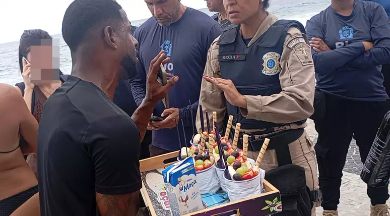 Caso aconteceu no último domingo, 1º, em uma praia do Rio de Janeiro. Foto: Reprodução/Guarda Municipal do RJ 