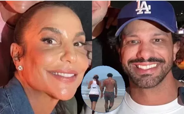 Ivete Sangalo e o empresário Tiago Maia aparecem de mãos dadas em praia