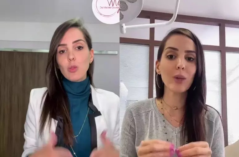 Marcela Gouveia se passava por médica e usava registro de profissional. Foto: Reprodução/TikTok